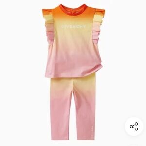 GIVENCHY Girl’s Tie-Dye T-Shirt & Leggings Set Size 3
